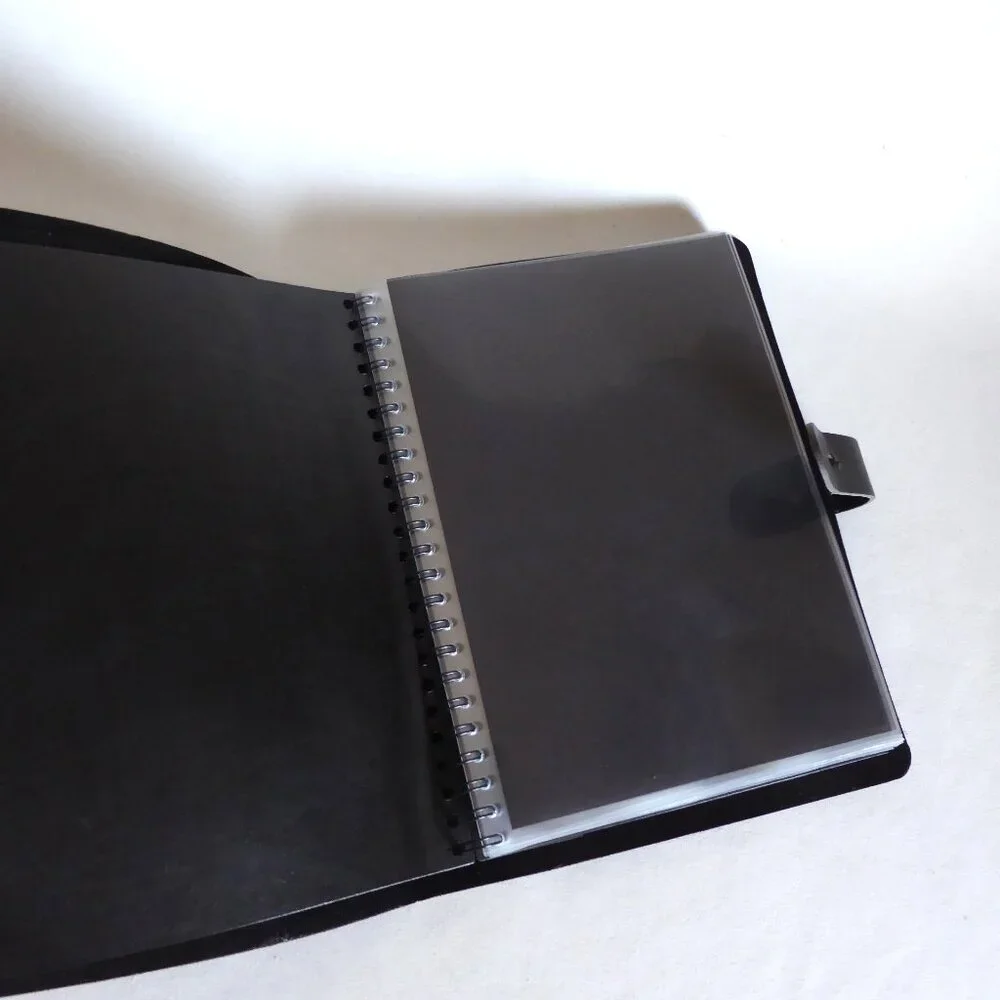 NEW PRAT PARIS PAMPA LEATHER PRESENTATION PORTFOLIO BOOK SHEET PROTECTOR CASE